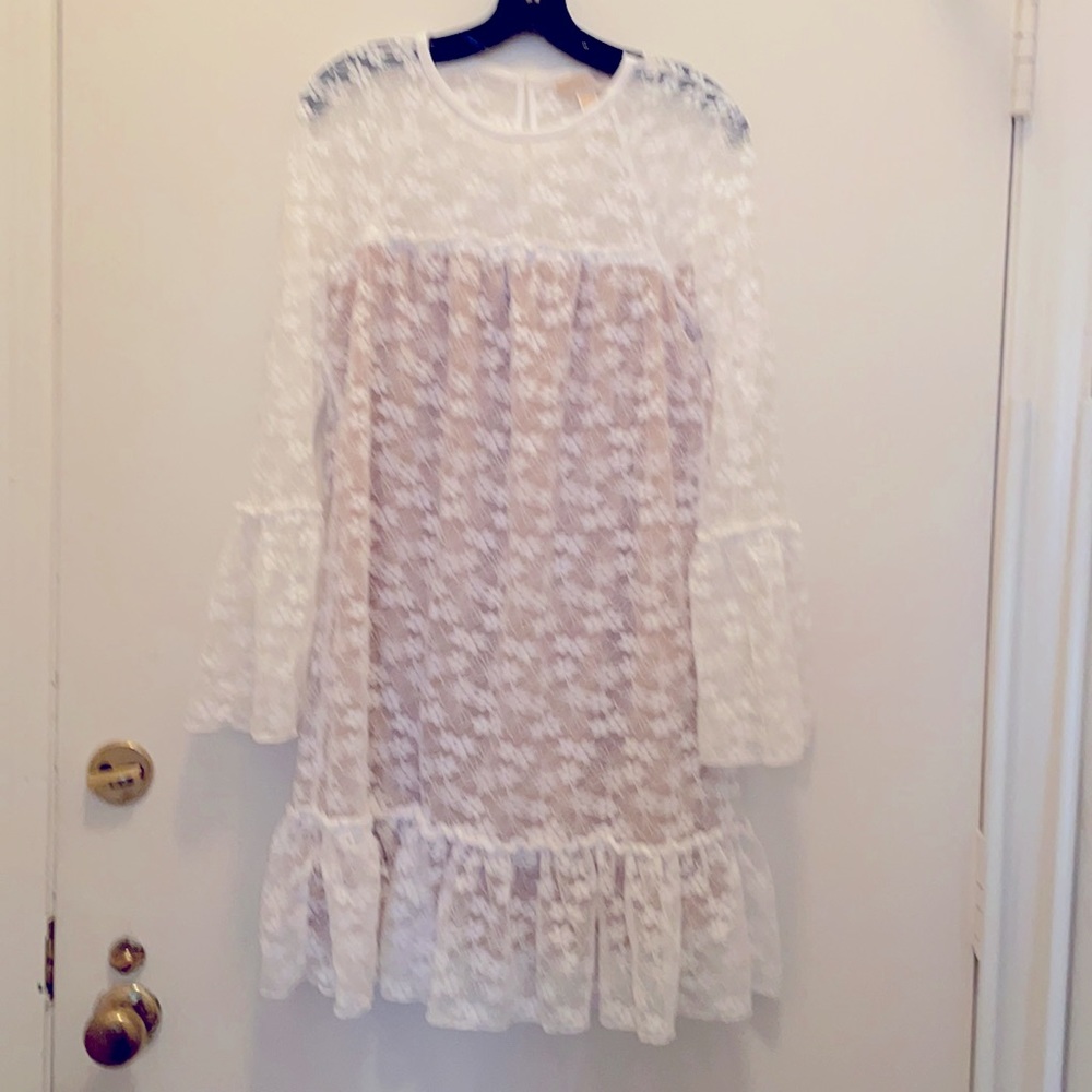 Michael Kors white lacy dress